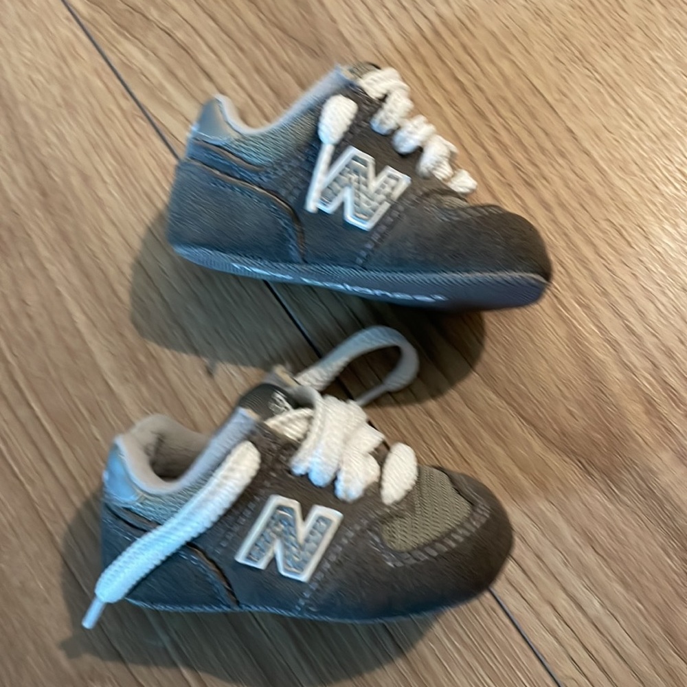 New Balance Gray Crib Shoes